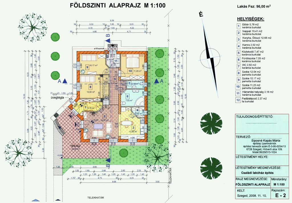 Családi ház tervezés referencia Szegeden - alaprajz