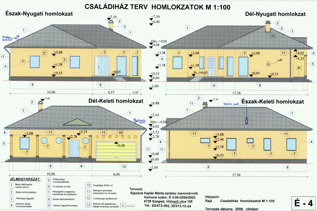 Szegedi családi ház tervezés referencia homlokzat