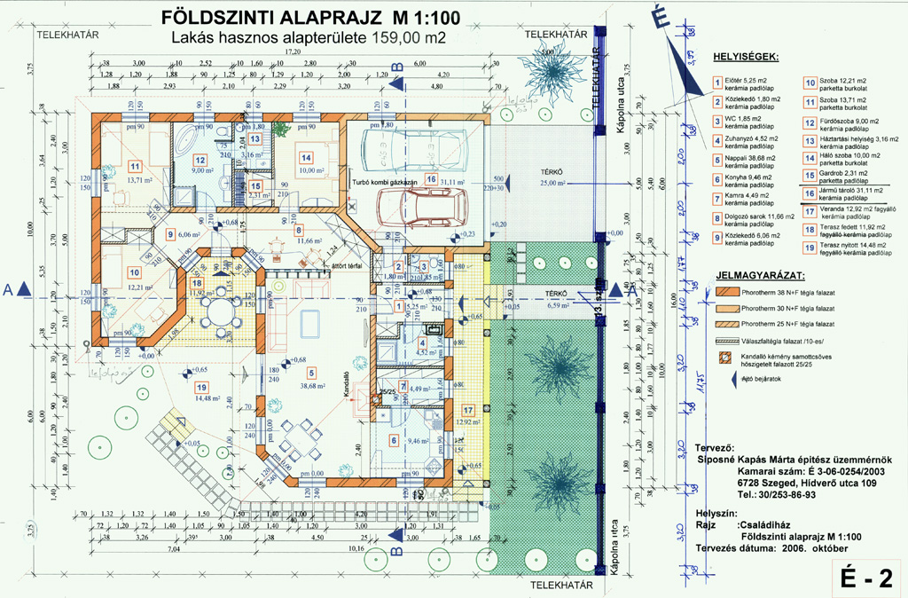 Szegedi családi ház tervezés referencia alaprajz